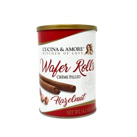Cucina & Amore Crème-Filled Wafer Rolls Hazelnut (2 Pack)