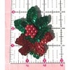 Mistletoe Christmas Beaded Sequined Sew-On Applique Patch (Pack of 3)