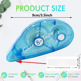 MingFontec 3 Stück Kleberoller 8 m x 8 mm Doppelseitiges Klebeband Roller Selbstklebende Kleberoller Fotokleber für Scrapbooking Fotoalbum Kartenherstellung Basteln Schüler Büro Zuhause Schule