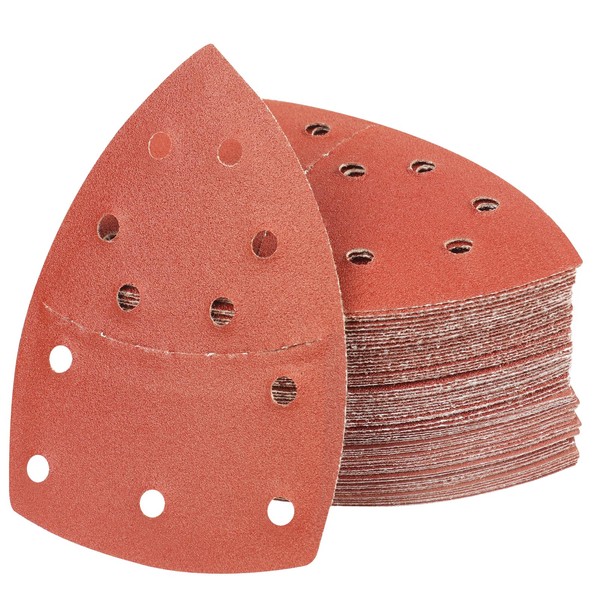 PMIQSA 100PCS 120 Grits Sanding Pads Mouse Sander Pads 11