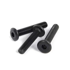 Jinshining 10Pcs Black Flat Head Socket Screws Countersunk Bolts, M6x20mm, ABS, Furniture Assembly, Baby Crib Assembly