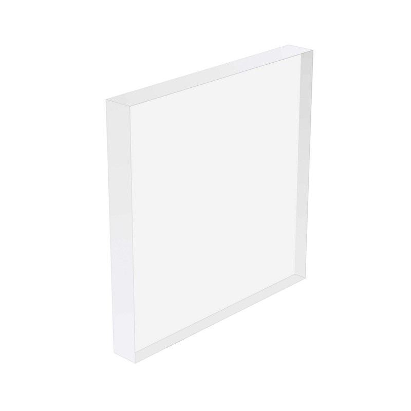 Elitnus Clear Acrylic Display Block – Solid Polished Plexiglass Riser