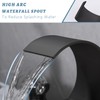 BANGPU Bathroom Sink Faucet 3 Hole Widespread Waterfall Bathroom Faucets