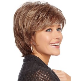 Royalfirst Short Layered Pixie Cut Wigs For Women Lady Short Synthetic Hair Wigs