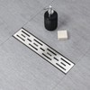SaniteModar Linear Shower Drain 12 inch with Removable Grate,Brushed Polished