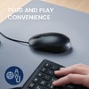 perixx PERIMICE-222 Wired Optical Mouse, Ergonomic Design, Silent Clicks, 5.9