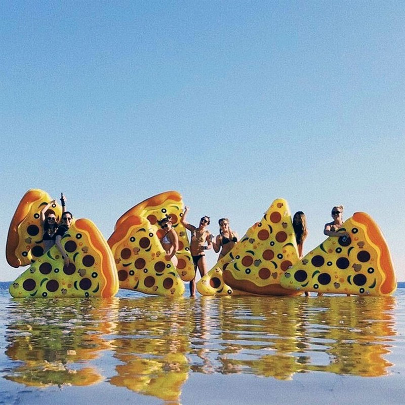 Swimline Inflatable Pizza Slice Pool Float, Multicolor