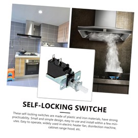 Operitacx 20pcs Self-locking Switches for Range Hood Vent Cabinet Straight Key Design Self-locking Two-legged Power Outer Spring 5a Electrical Safety Long-lasting Easy to Use