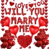 Will You Marry Me Balloons - 545 Pcs Red Letter