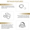 Kindroufly 487 Pieces 10 Sizes Stainless Steel Split Lock Washers,