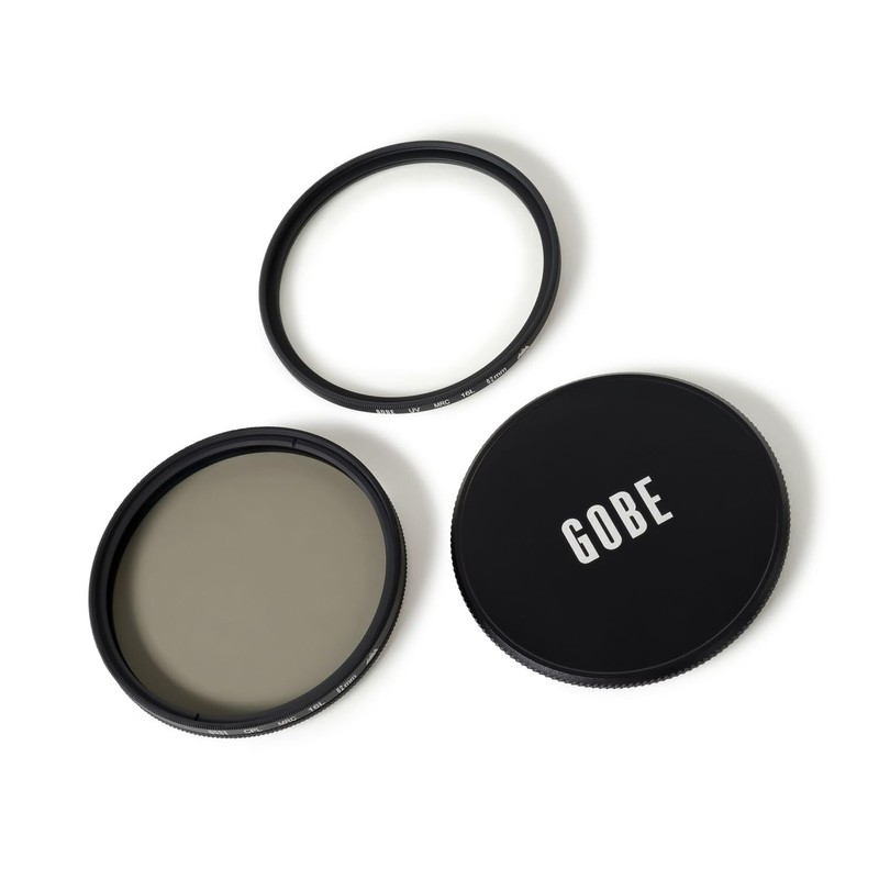 Gobe 62mm UV + Circular Polarizing (CPL) Lens Filter Kit