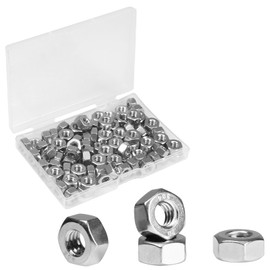 Yinpecly 100pcs 1/4-20 Hex Nuts, 304 Stainless Steel,Coarse Thread Hexagon Nut,Hex Drive, UNC Small Nuts Fasteners,1/4 Replacement Nut, Right Hand,Tiny