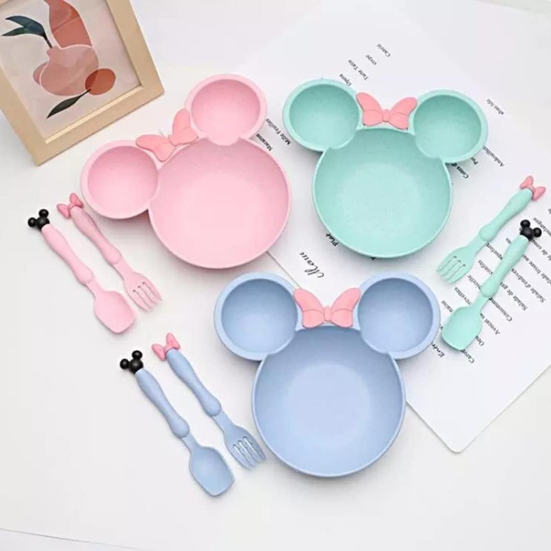 Minnie Kids Dinnerware Kids Dinnerware Set 3 Pieces Plastic Spoon