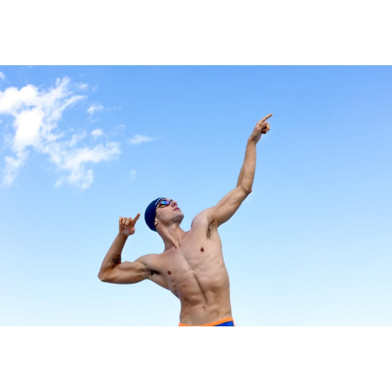 ARENA Phyton 1E762 Swimming Goggles Smoke Water Mango One Size