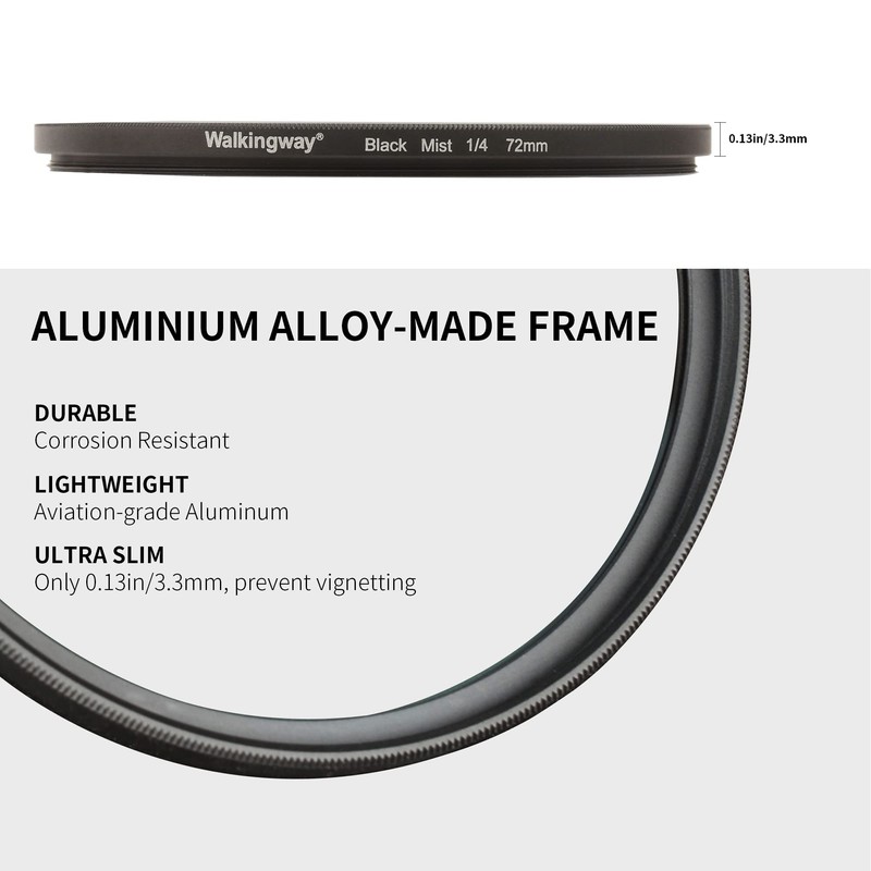 Walking Way Black Mist 1/4 Pro Filter - 52mm Soft