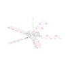 Pastel Butterflies Pink on White - Ceiling Fan Skin Kit