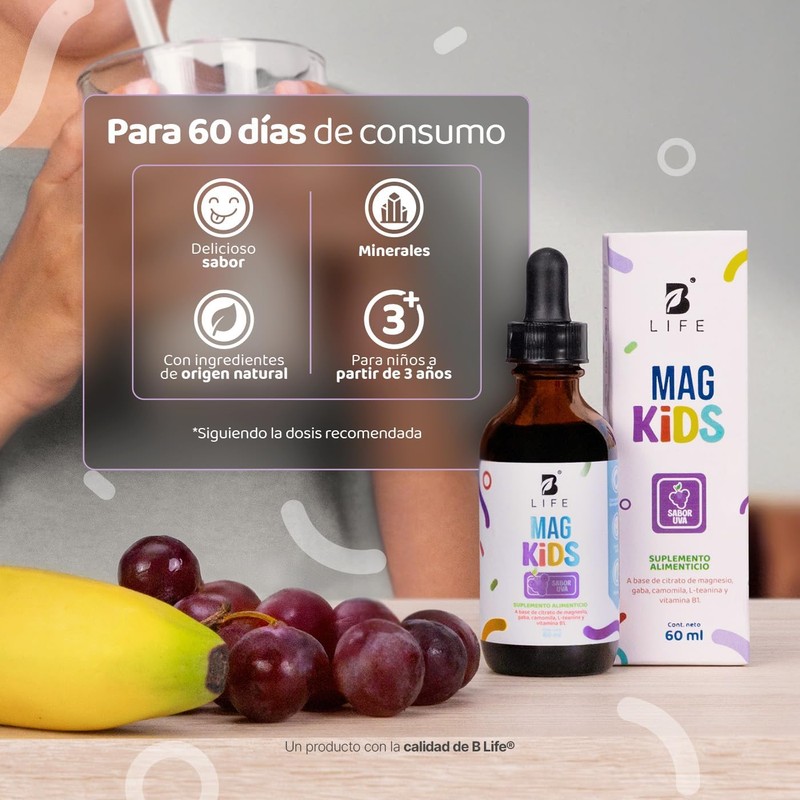 B Life Citrato de Magnesio Niños de 60 ml Sabor