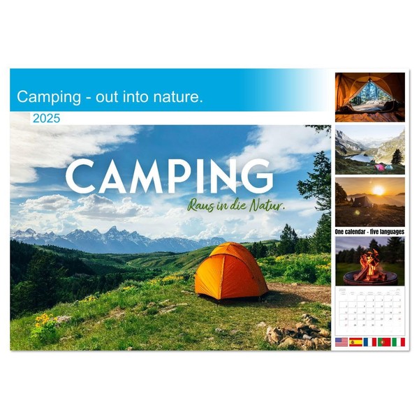 Camping - out into nature. (Monthly Wall Calendar 2025 16.5"