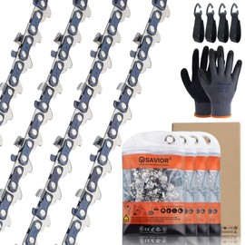 Savior 4Pack GTA 26 4 Inch Mini Saw Chain 1/4"LP .043" Gauge 28 Drive Link for Stihl GTA 26 Blade Pruner Mini 4 Inch Cordless Electric Portable Chainsaw 3670 005 0028 for Wood Branch Cutting