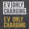 6pcs EV CHARGING ONLY Pavement Stencil, 4 inches Electric Vehicle