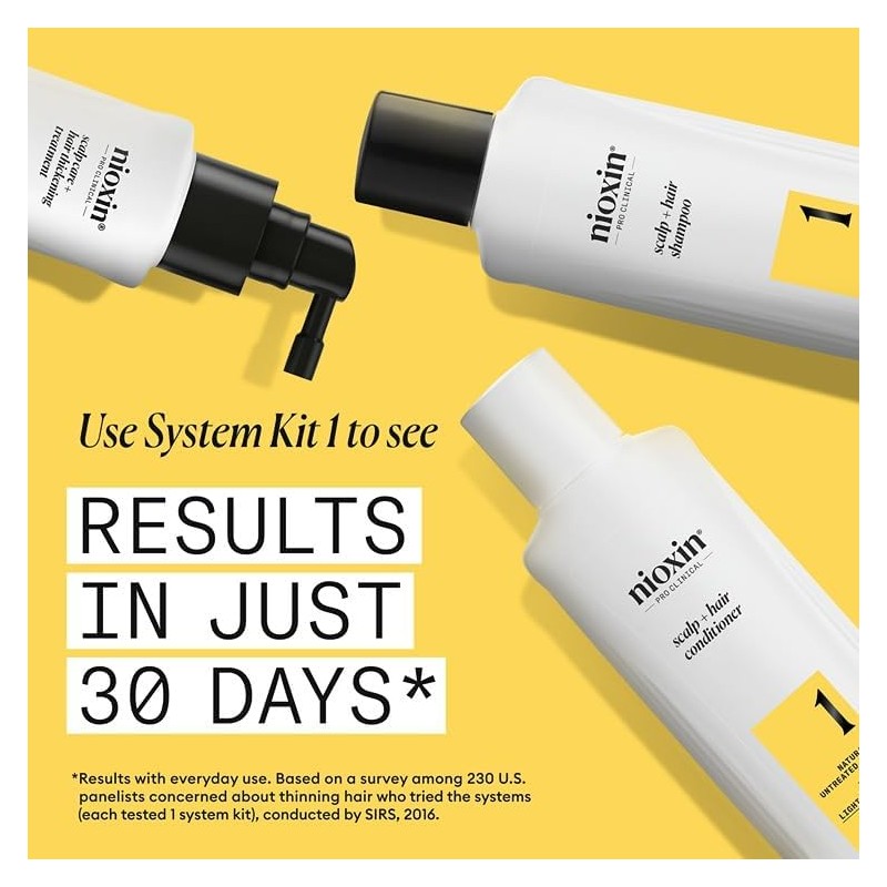 Nioxin Hair System Care Trial Kit, System 1 (Fine Hair/