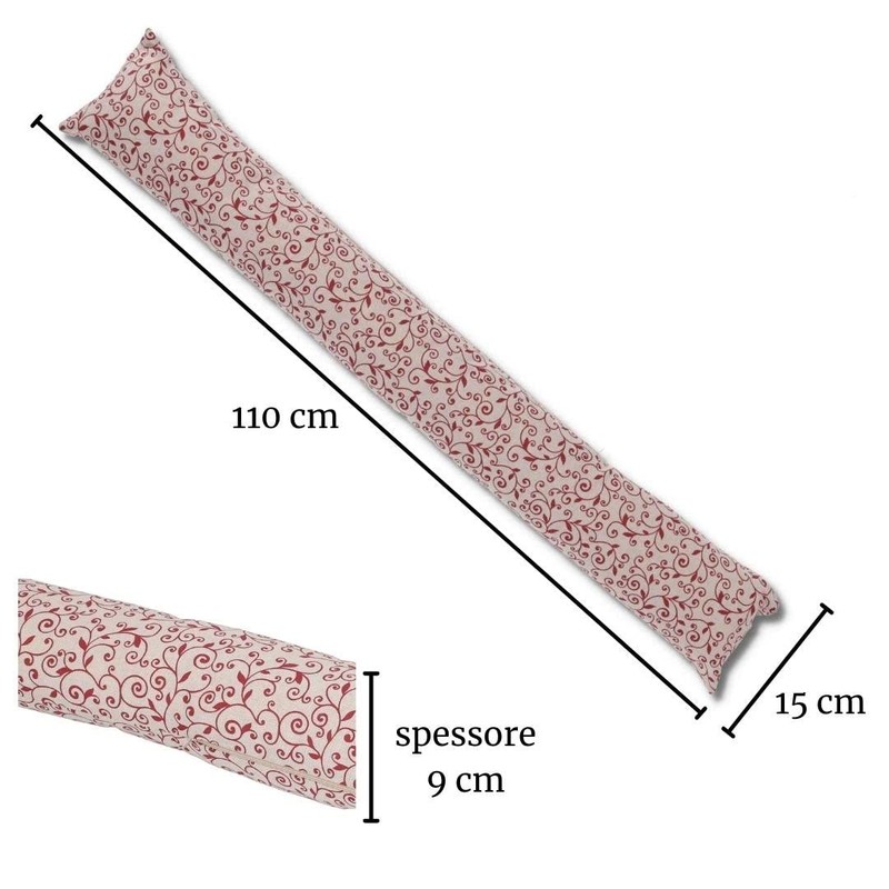 Casatessile Draught Excluder 110 cm Long. Padded and Removable Cover