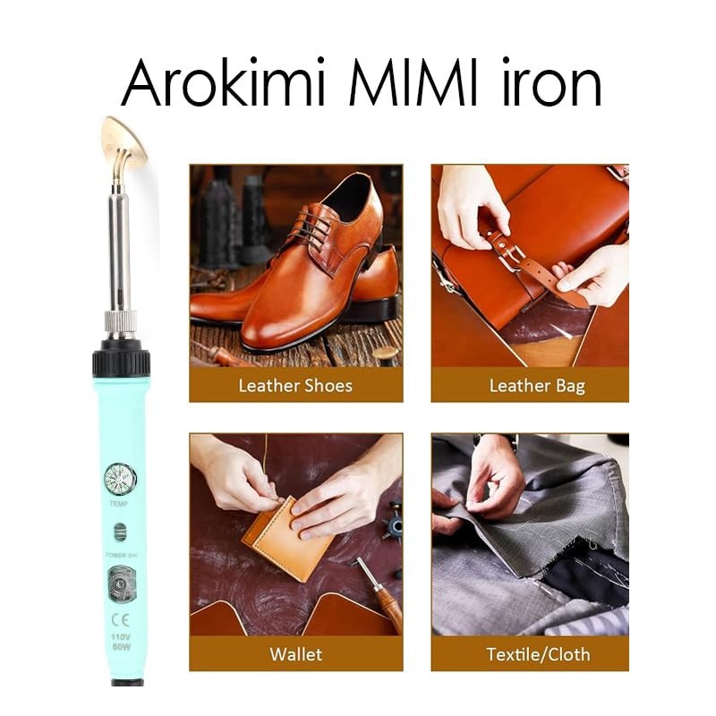 Arokimi Mini Iron, 80W Small Iron for Crafts Patches Shoes