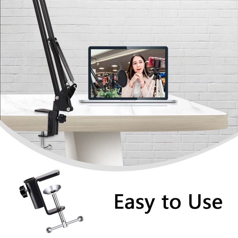 C Shape Desk Table Mount Clamp Adjustable Microphone Stand Professional
