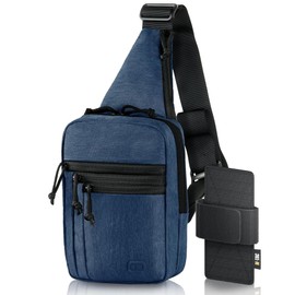 M-Tac Tactical Sling Bag for Men - Crossbody Concealed Carry Bag - Blue Mens Crossbody Holster Bag