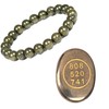 Pyrite Zibu Coin with 8mm Beaded Bracelet Crystal Healing Gemstone