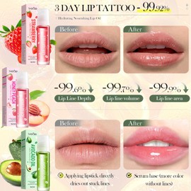 3PCS Lip Gloss Sets for Teenage Girls, Lip Oil Kit Fruit Hydrating Plumping Lip Balm Lip Glow Oil, Moisturizing Roll on Liquid Lipstick Lip Care Set Lipgloss Make up Gifts for Women and Girls