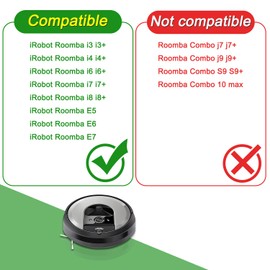 APZOVO Replacement Parts for iRobot Roomba E & I Series i7 i7+ i3 i3+ i4 i4+ i6 i6+ i8 i8+ E5 E6 E7, Accessories with 2 Multisurface Rubber Brushes, 2 HEPA Filters, 3 Side Brushes