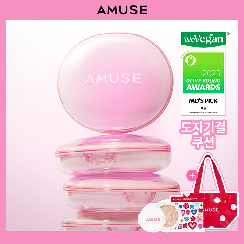 AMUSE Ceramic Skin Perfector Cushion(+Refill) (4 Colors) - ★Awards★[SET] 0.5
