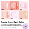 Dip Powder Nail Set Starter, Pastel Pink Glitter, 6 Colours