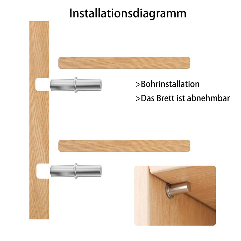 ORTAVA Shelf Support 5 x 25 mm, Pack of 40