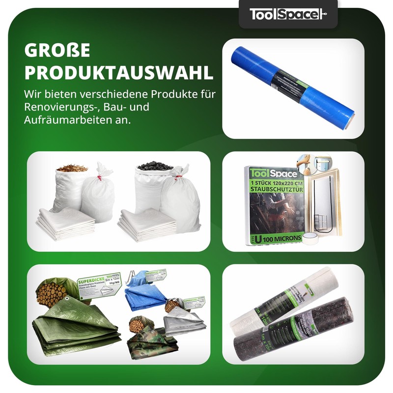 ToolSpace Fabric Bags Construction Rubble Bags 5 x Grain Bags