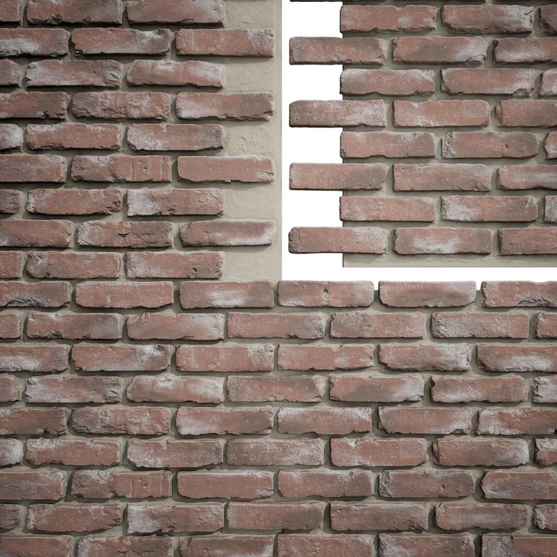 EverStone Aged Brick Faux Brick Panel, 46 7/8"W x 27"H