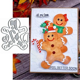 Merry Christmas Tree Gingerbread Metal Die Cuts,Spring Sunflower Frame Leaf Cutting Dies Cut Stencils for DIY Scrapbooking Album Decorative Embossing Paper Dies for Card Making