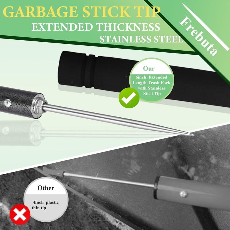 Frebuta Trash Pick Up Stick Grabber, 62In Trash Picker Upper
