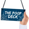 RED OCEAN Funny Nautical Theme Sign For Bathroom Toilet Loo