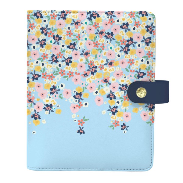 Pukka Pad, Carpe Diem Personal Planner - Soft Cover Binder with Weekly, Monthly Undated Inserts in Tabbed Sections, Interior Pockets and Sticker Sheets - 8 X 7.5 X 1.4 Inches, Disty Floral