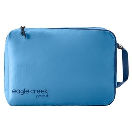 Eagle Creek Pack-It Isolate Clean/Dirty Packing Cubes for Travel - Durable Lightweight Dual Compartment Suitcase Organizer to Keep Clothes Separate, Blue Dawn - Medium