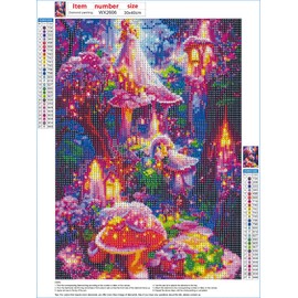 QENSPE Fantasy Castle Diamond Painting Kits for Adults, Diamond Art Kits Full Drill 5D Diamond Painting Fairytale Forest Kit for Kids Beginners, DIY Crystal Picture Art for Home Wall Decor 30x40cm