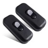 Lamptobe Inline Cord Switch, Black In-Line Rocker Switch, Accepts 2-3