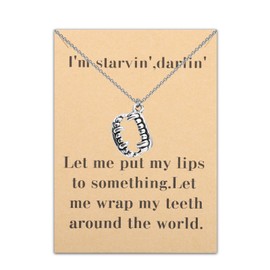 Singer Inspired Gift for Fan Singer Necklace I'm Starvin Darlin Necklace Singer Necklace Lyrics Gift, Stainless Steel
