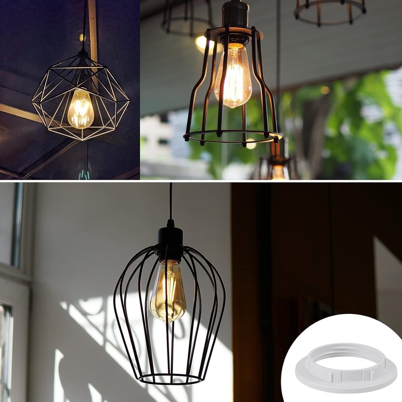 WQEDVN 6 PCS Lampshade Reducer Ring, Light Shade Adapter Rings,