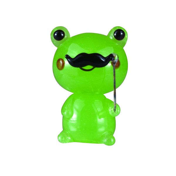 Faukart Cute Handmade Glasswork Sink Frog Width: 0.5 inches (13 cm), Total Length: 0.8 inches (20 mm)