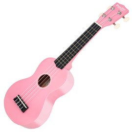 Strong Wind Soprano Ukulele 21 Inch Basswood Ukeleles for Beginners Four Strings Hawaiian Guitar Ukulele for Adults Teenagers Pink
