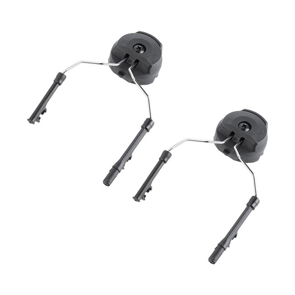 Helmet Rail Adapter 1Pair Headset Helmet Adapter ARC Rail Adaptor Suspension Headphones Bracket Hunting Earmuffs Support Left & Right Side Attachments replacement for Peltor Comtac(Black)