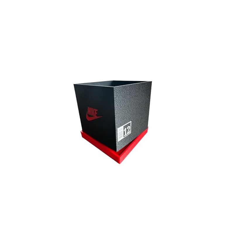 Antho3D Shoebox-Style Planter Pot (Black, White and Red) Indoor Outdoor